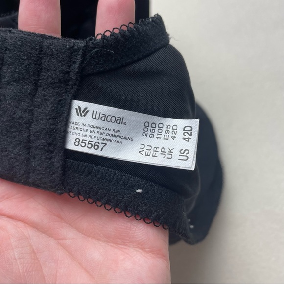 NWT New Wacoal Black Floral Mesh Overlay Awareness Underwire Bra - Picture 6 of 6